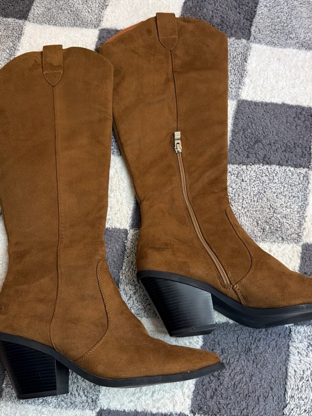 Women's Tall Riding Boots - Brown Suede